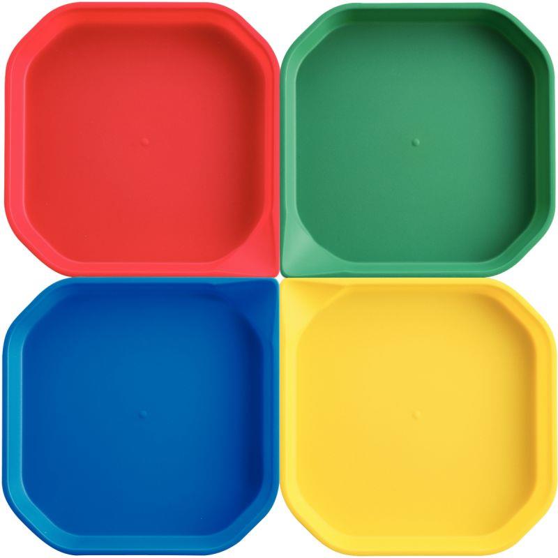 Image de  Lot de 4 plateaux 25x25x2.5cm assortis 