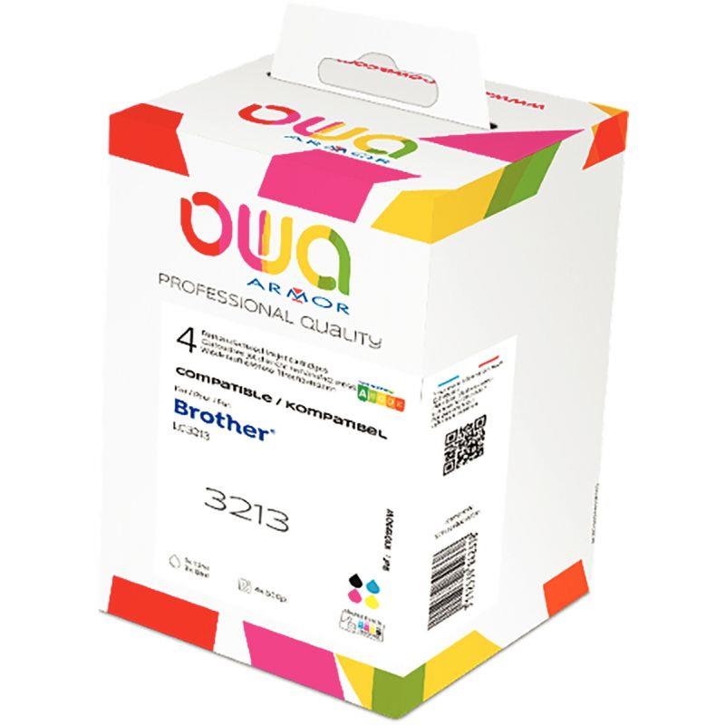 Image de  OWA lot 4 cartouches encre NCMJ remanufacturées compatibles Brother LC3213VALBP 