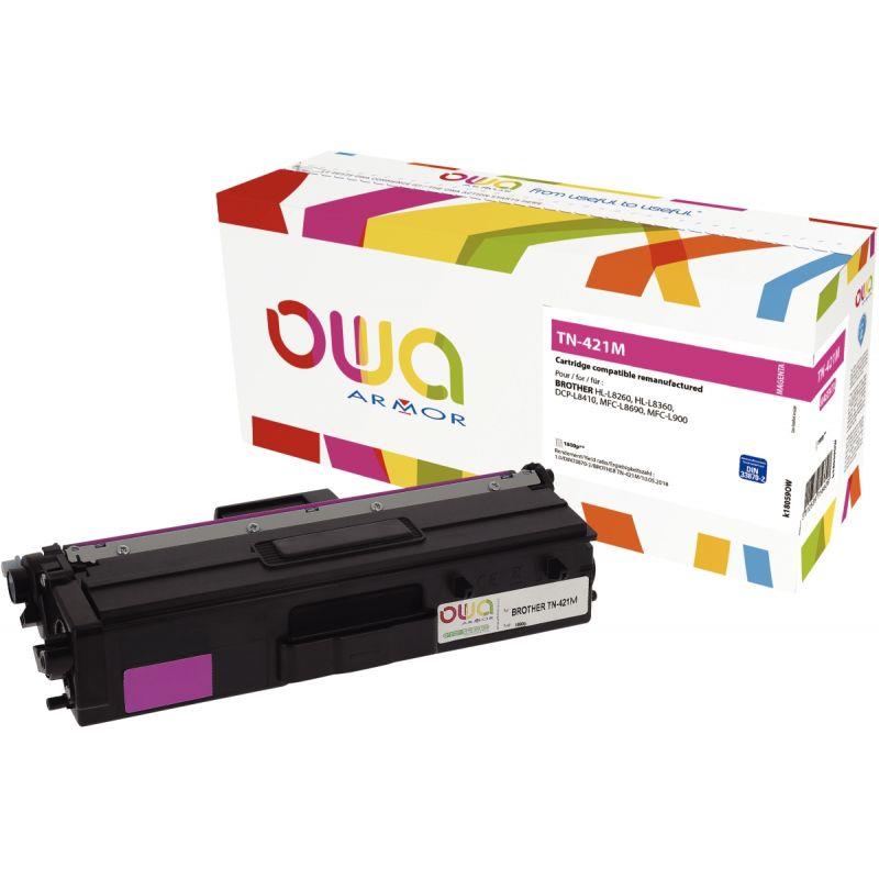 Image de  OWA toner laser magenta remanufacturé compatible Brother TN421M 