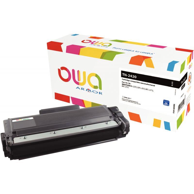 Image de  OWA toner laser noir haute capacité remanufacturé compatible Brother TN2420 