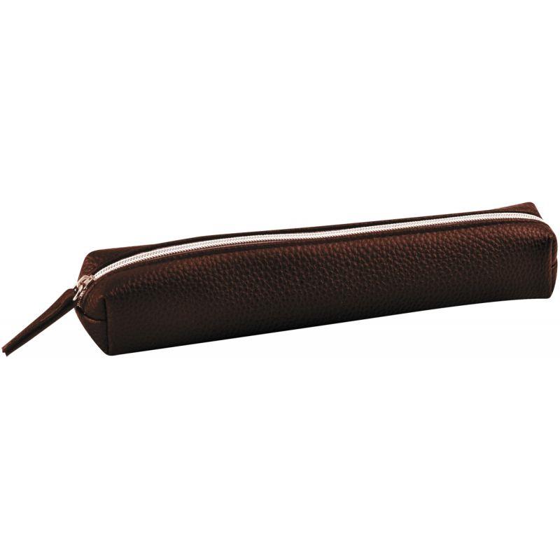 Image de  Mini trousse simili cuir marron 