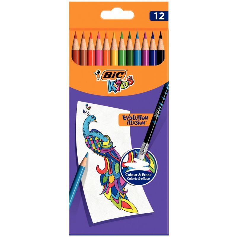 Image de  Étui de 12 crayons de couleur Illusion assortis 