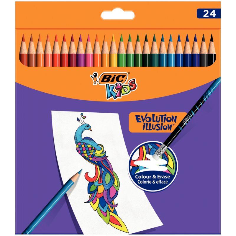 Image de  Étui de 24 crayons de couleur Illusion assortis 