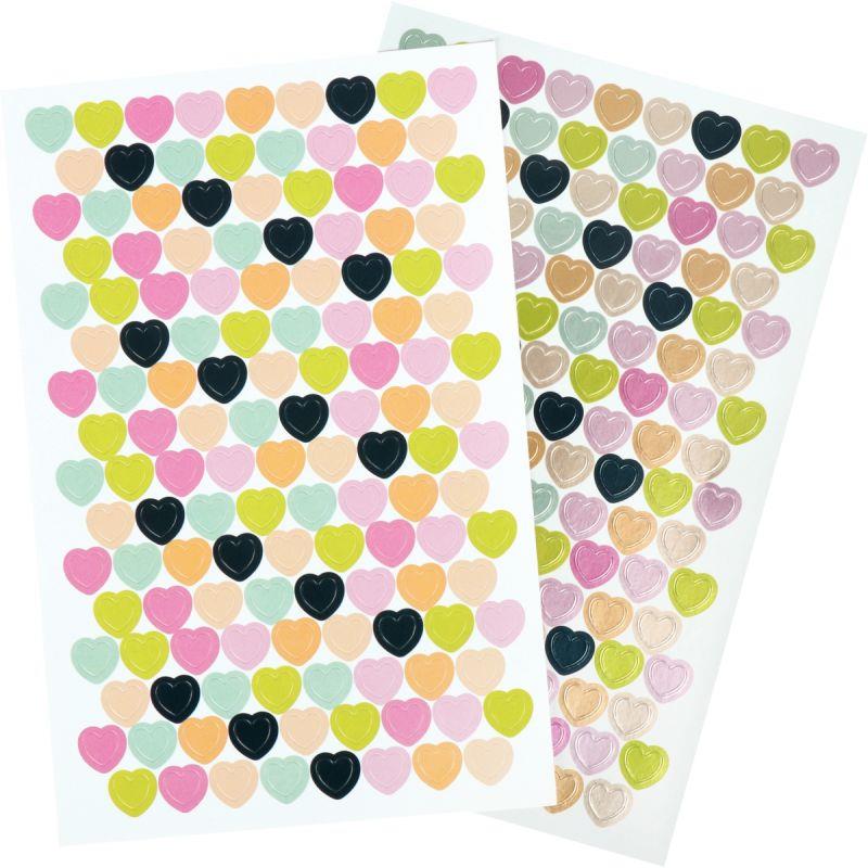 Image de  Pochette de 2 720 gommettes coeur 