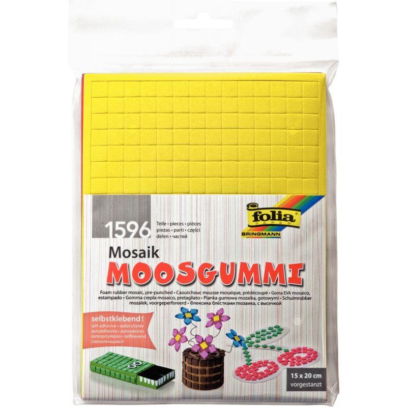 Image de  Sac de 6 feuilles mosaïque mousse 15 x 20 cm adhésives 