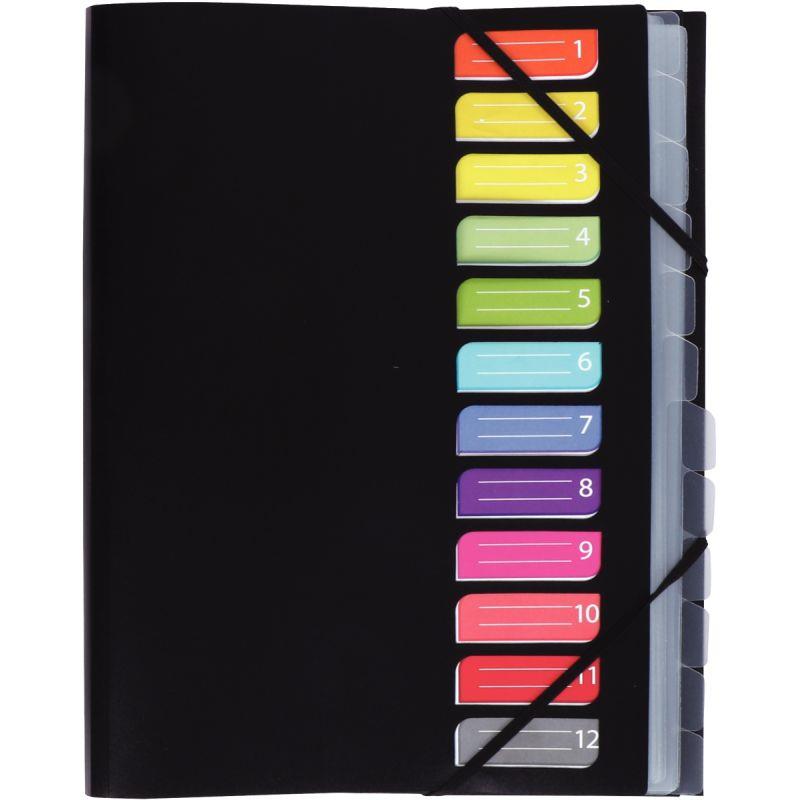 Image de  Trieur en polypropylène COLOR FRESH 12 compartiments, coloris noir 