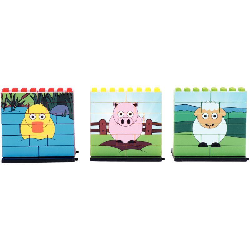 Image de  Lot de 6 puzzles UP 14 pièces, les animaux de la ferme 
