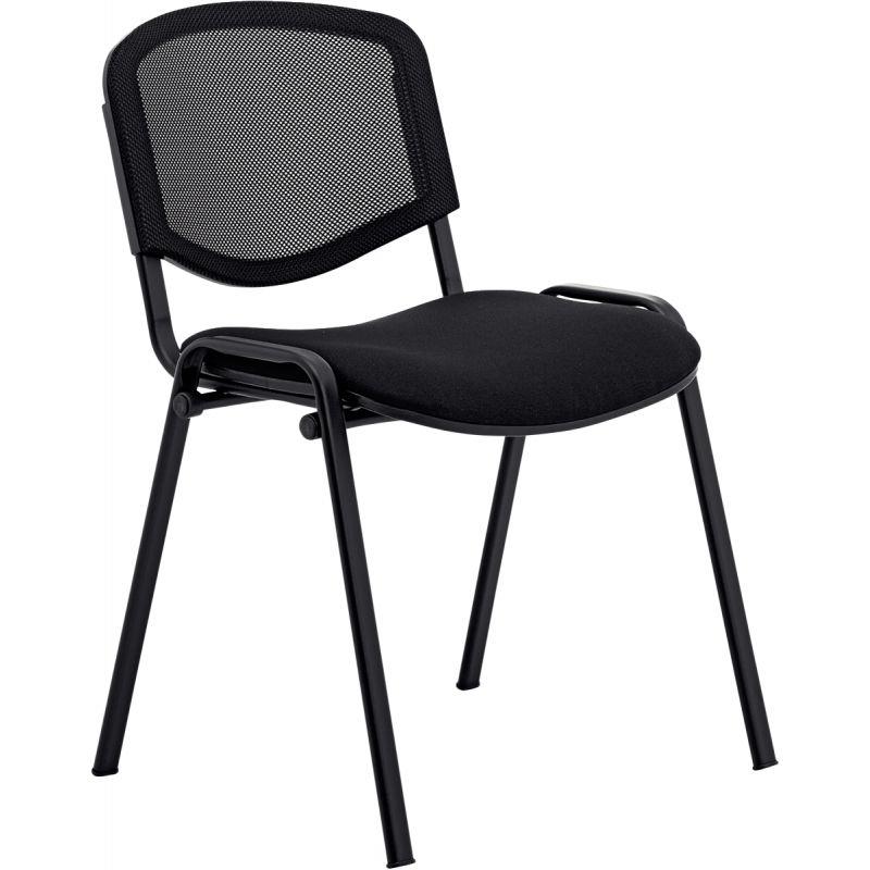 Image de  Chaise réunion dos résille noir/assise noir 