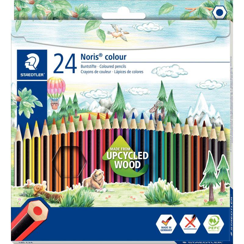 Image de  Blister de 24 crayons de couleur Noris Colours assortis 
