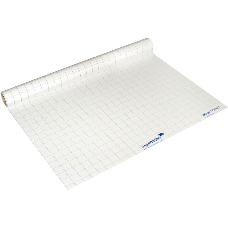Image de  Rouleau de 25 feuilles statiques Magic-Chart blanc quadrillé 60x80cm 