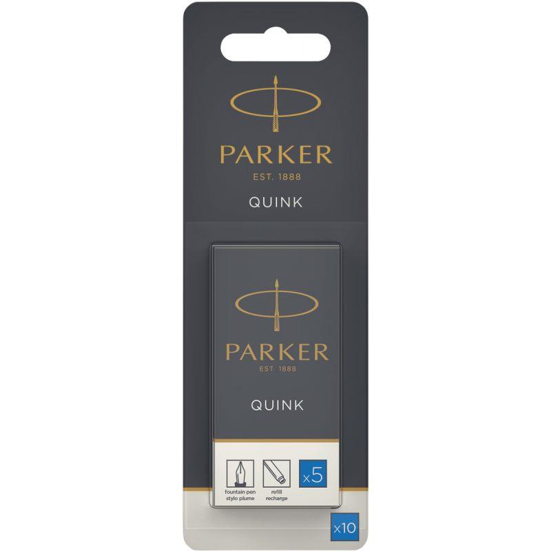 Image de  Blister de 10 cartouches longues Quink bleues 