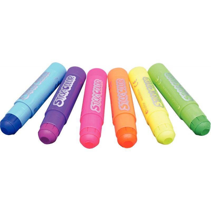 Image de  Boite de 6 sticks de gouache coloris Fluo 