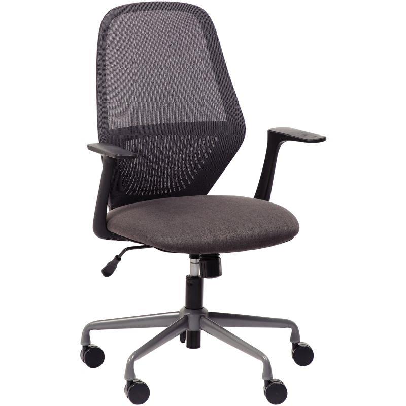 Image de  Siège ambiance Ekley structure noire/assise et résille gris foncé 
