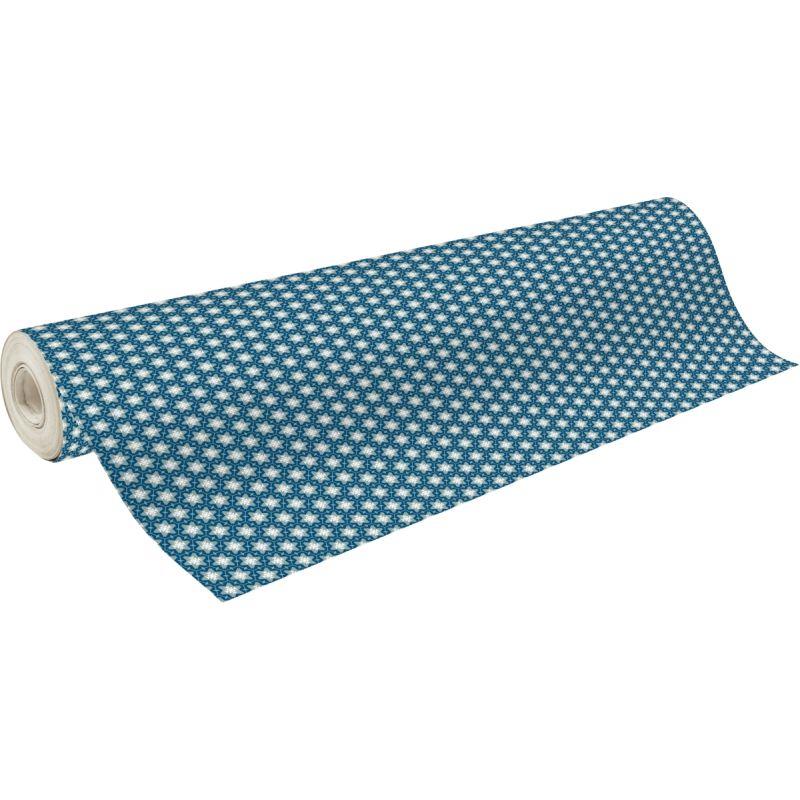 Image de  Rouleau papier cadeau  bleu et flocons dimension 50m x 0,70m 