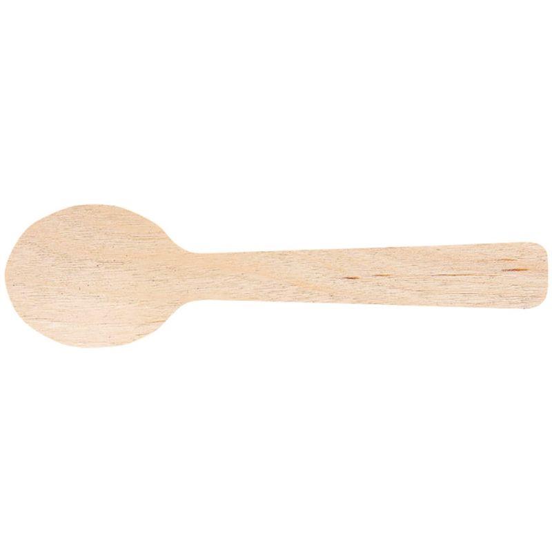 Image de  Paquet de 100 cuillères en bois 10cm 