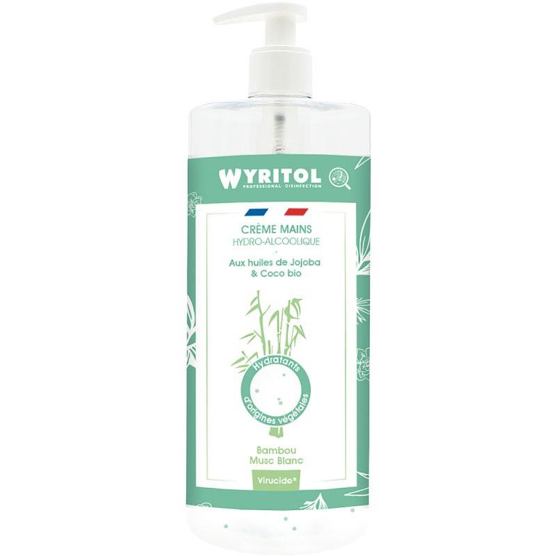 Image de  Flacon pompe 500ml crème hydroalcoolique bambou musc blanc 