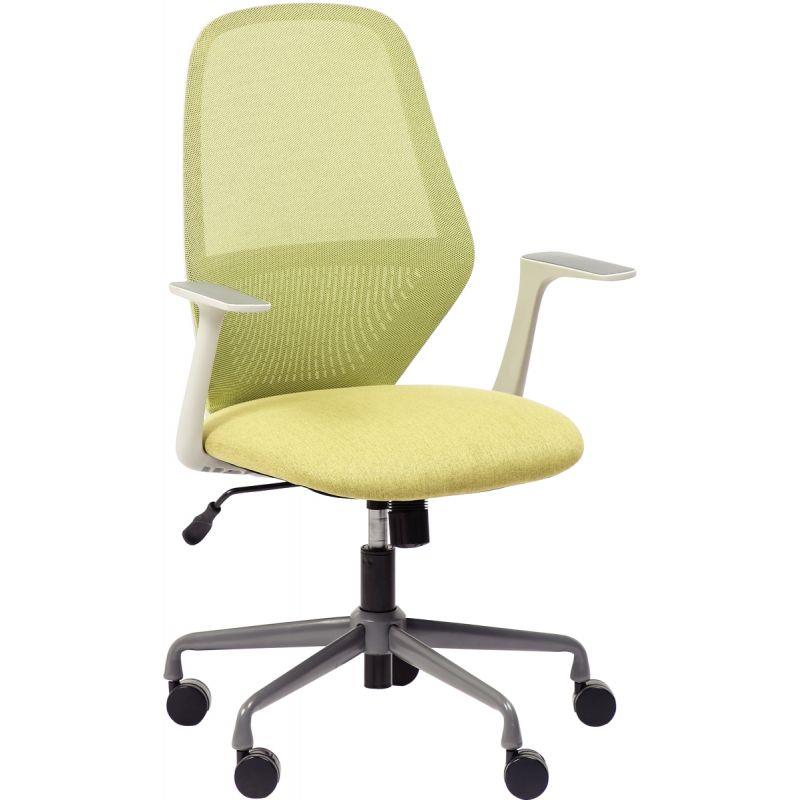 Image de  Siège ambiance Ekley structure gris clair/assise et résille vert 