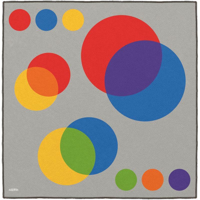 Image de  Tapis 200x200cm les couleurs primaires 