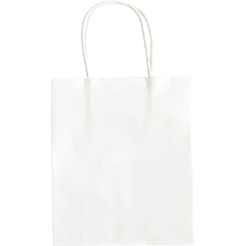 Image de  Lot de 20 sacs en kraft blanc, 18x21x8 cm 