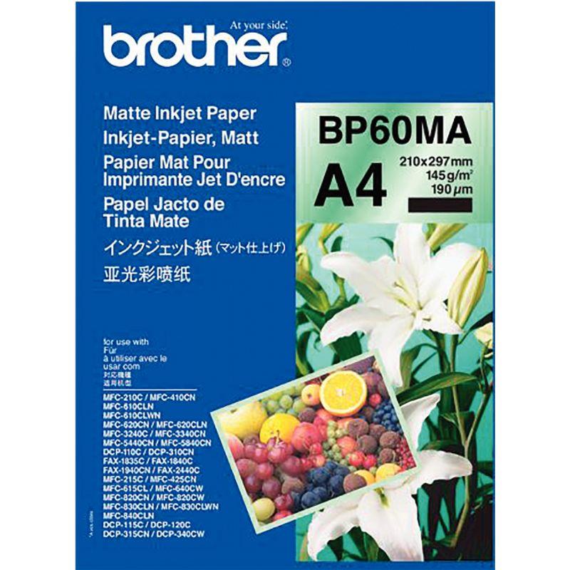 Image de  Paquet de 25 feuilles de papier photo mat marque Brother format A4 (21 x 29,7 cm) 145g 