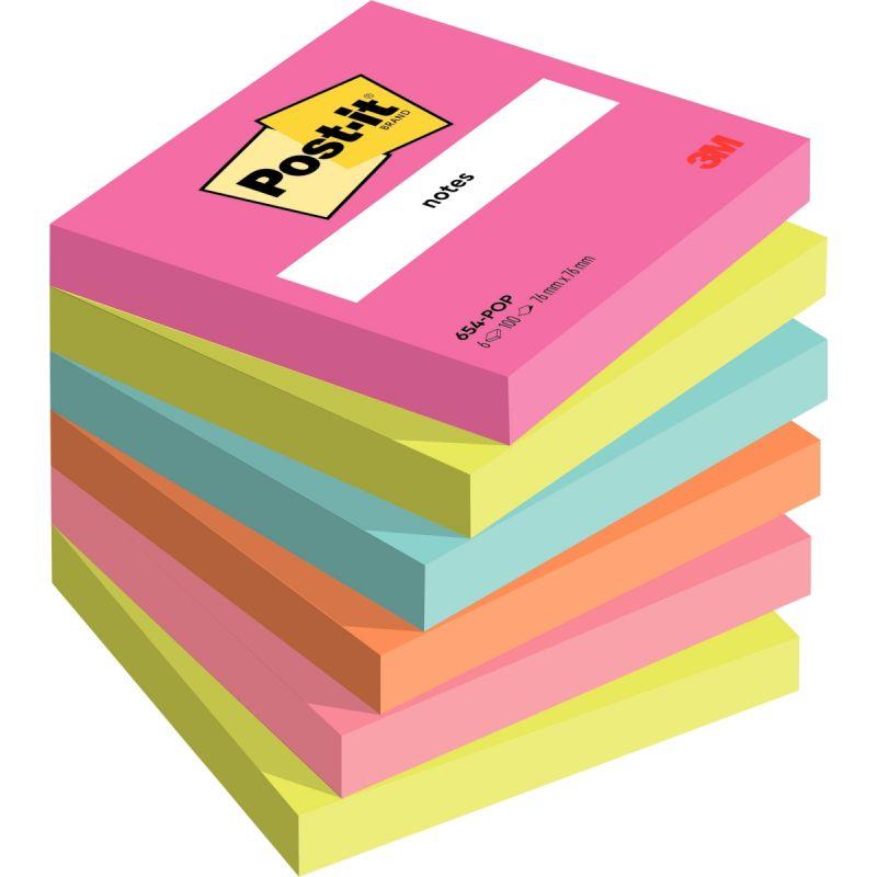 Image de  Paquet de 6 blocs notes de 100 feuilles Post-it  76 x 76 mm collection Optimistic 