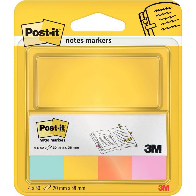 Image de  Etui de 4 distributeurs de 50 marque-pages notes markers post-it, collection pop 
