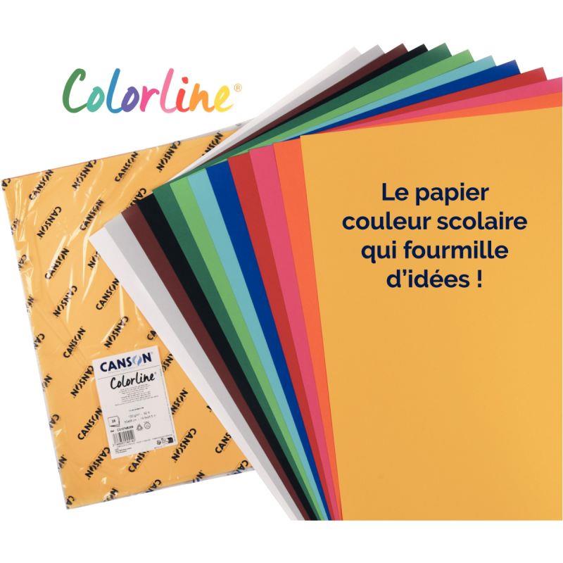 Image de  Paquet de 25 feuilles Colorline 50x65cm 150g assortis 