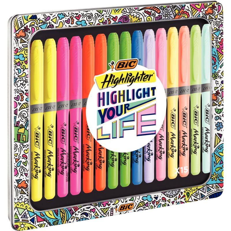 Image de  Boîte de 15 surligneurs My Highlighter assortis 