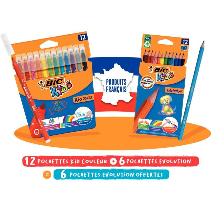 Image de  Pack coloriage feutres + crayons de couleurs assortis 