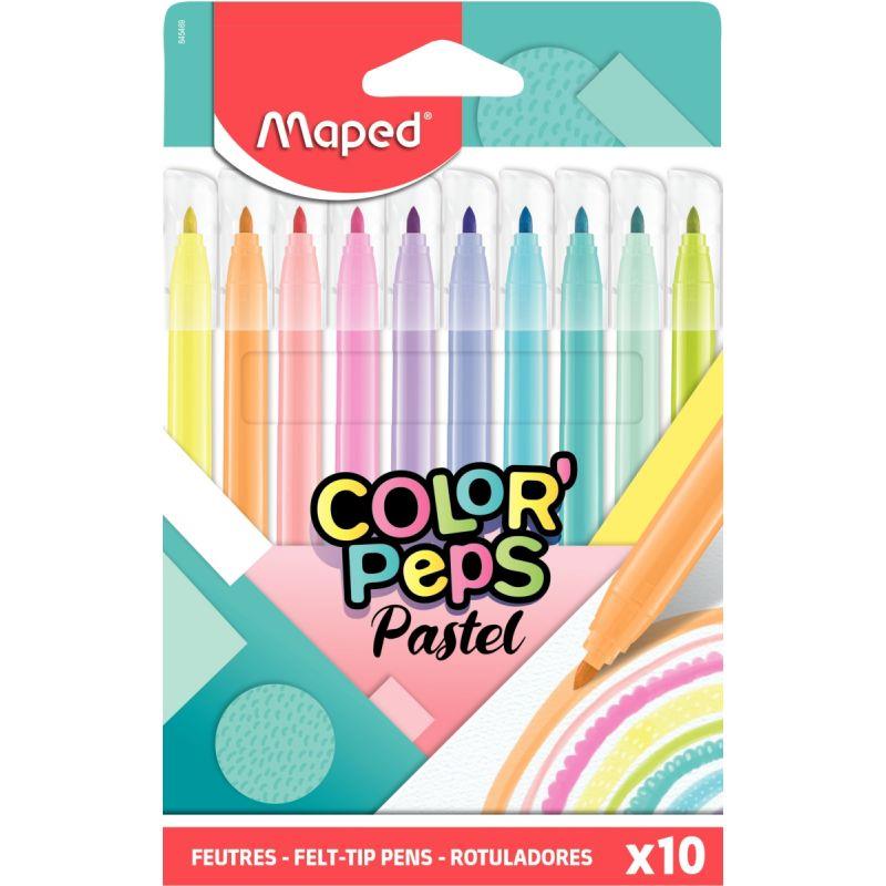 Image de  Pochette de 10 feutres Colorpeps pastels assortis 