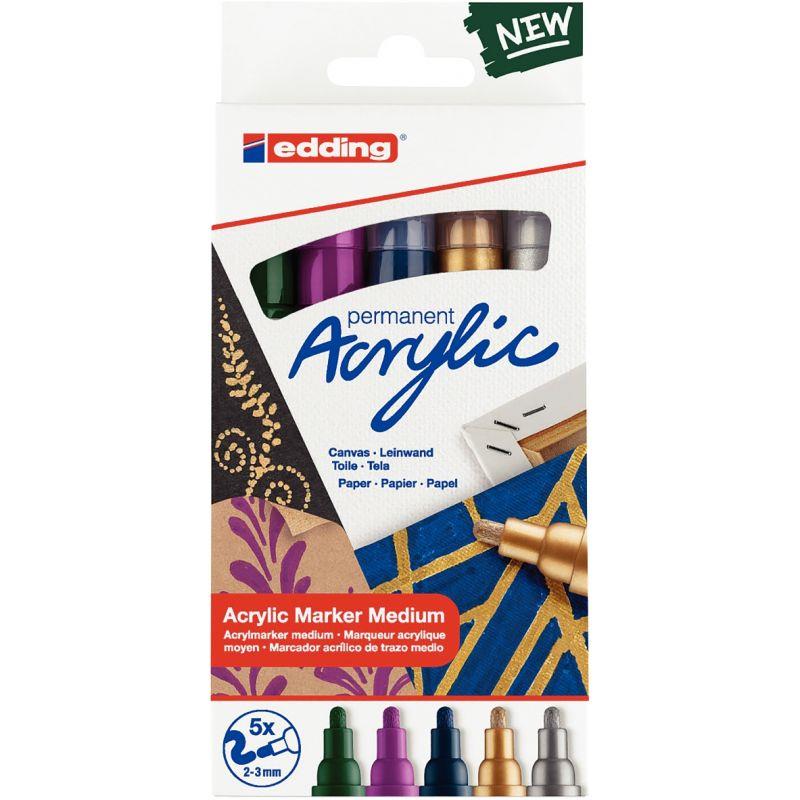 Image de  Boîte de 5 marqueurs peinture E-5100 métal 
