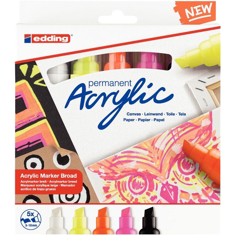 Image de  Boîte de 5 marqueurs peinture E-5000 néon 