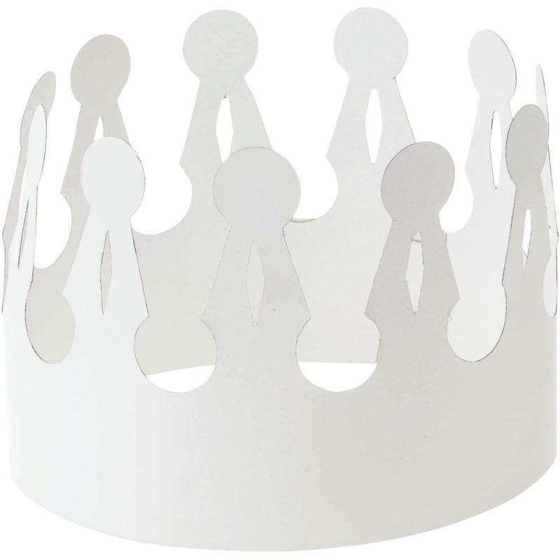 Image de  Lot de 24 couronnes en carton blanc 