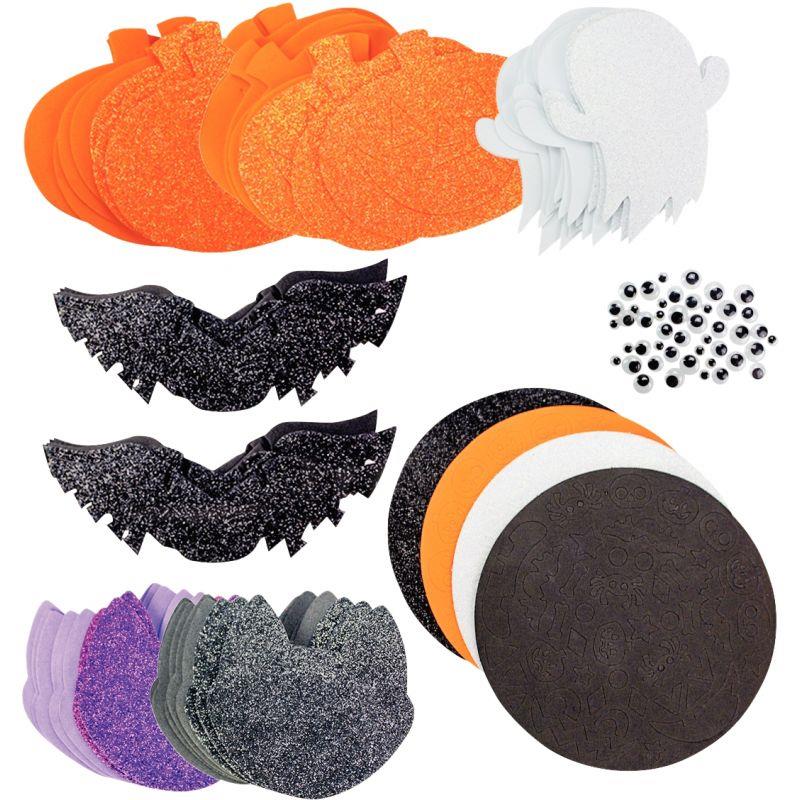 Image de  Sachet de 65 formes Halloween en mousse de caoutchouc et accessoires 