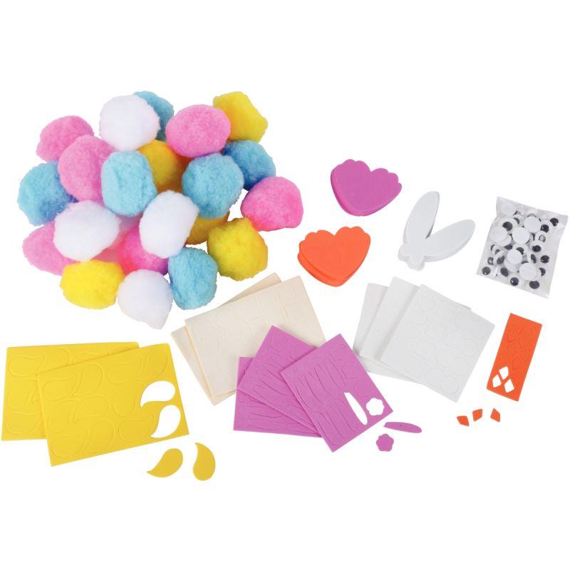 Image de  Kit 24 animaux pompons Paques 