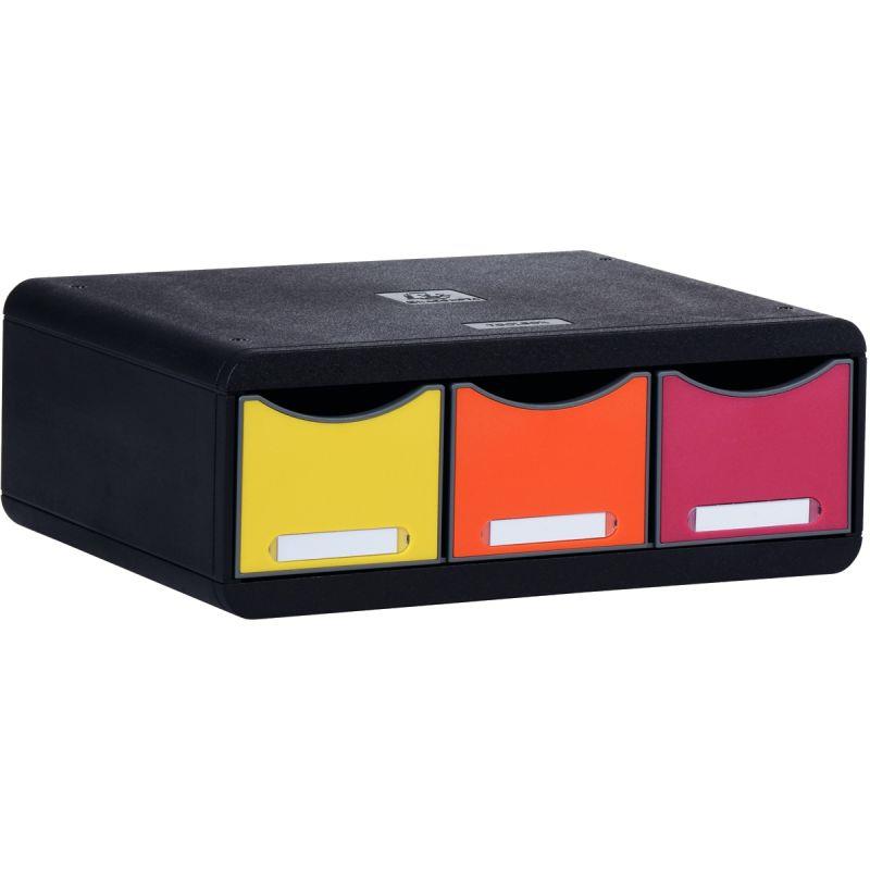 Image de  Module 3 tiroirs TOOLBOX à l''italienne noir/arlequin 