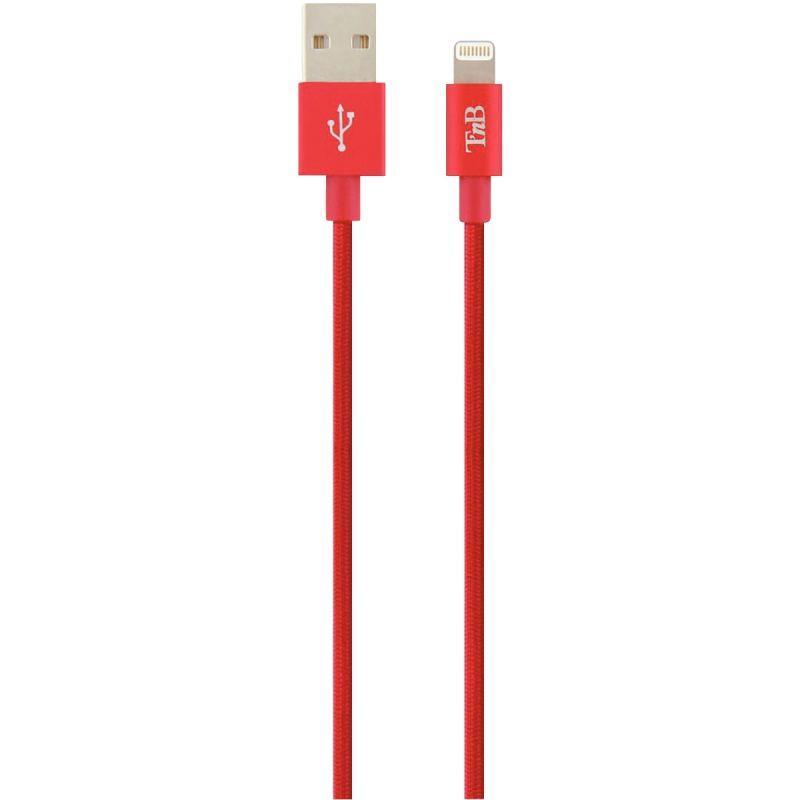 Image de  Cordon USB type A vers type Lightning 2m rouge 