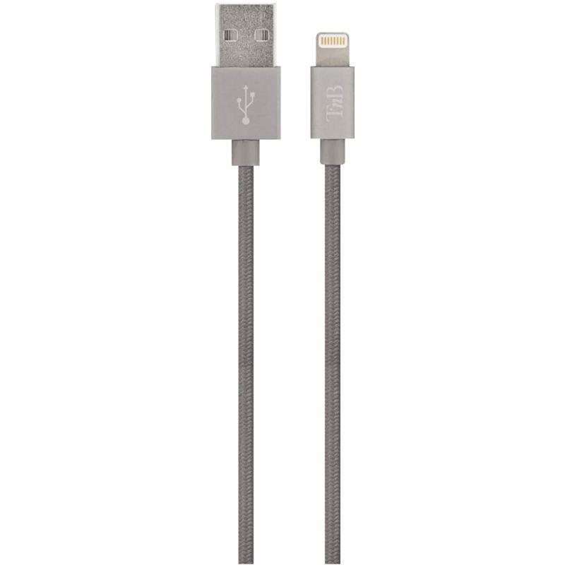 Image de  Cordon USB type A vers type Lightning 2m gris 