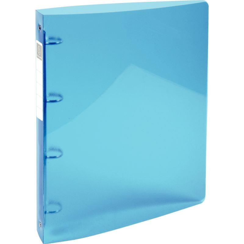 Image de  Classeur 4 anneaux en polypropylène IDERAMA, format A4+, dos 4 cm, bleu 