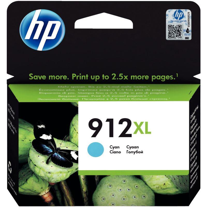 Image de  HP 912XL cartouche d''encre cyan grande capacité authentique (3YL81AE) 