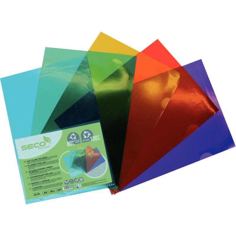Image de  Sachet de 25 pochettes coin en polypropylène recyclé, coloris assortis 