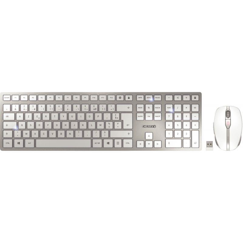 Image de  Pack clavier et souris sans fil rechargeables  Cherry DW9000 couleur gris 