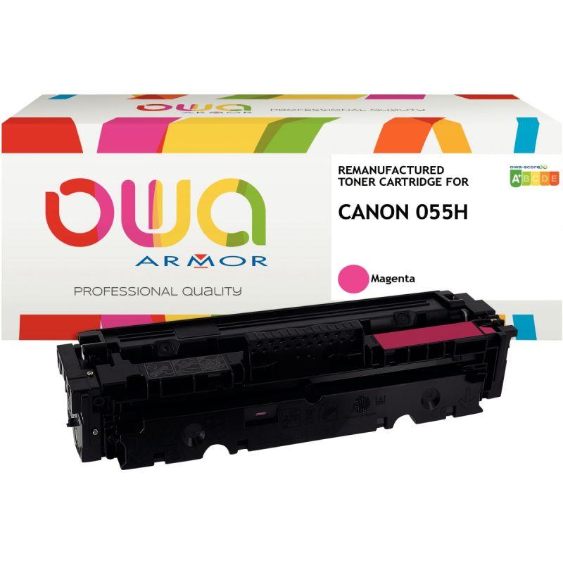 Image de  OWA cartouche laser magenta haute capacité remanufacturée compatible Canon 055H 