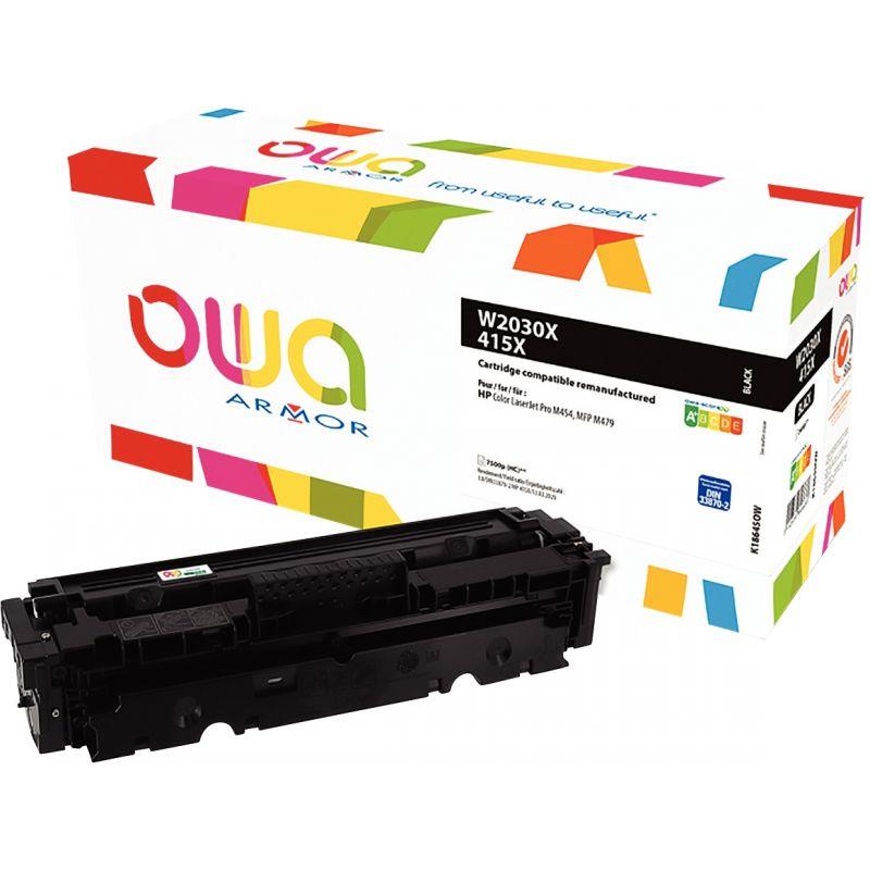 Image de  OWA cartouche laser noire haute capacité remanufacturée compatible HP 415X (W2030X) 