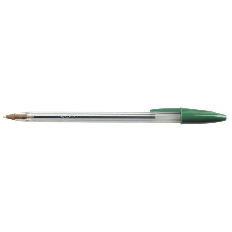 Image de  Boîte de 50 stylos bille Cristal pointe moyenne verts 