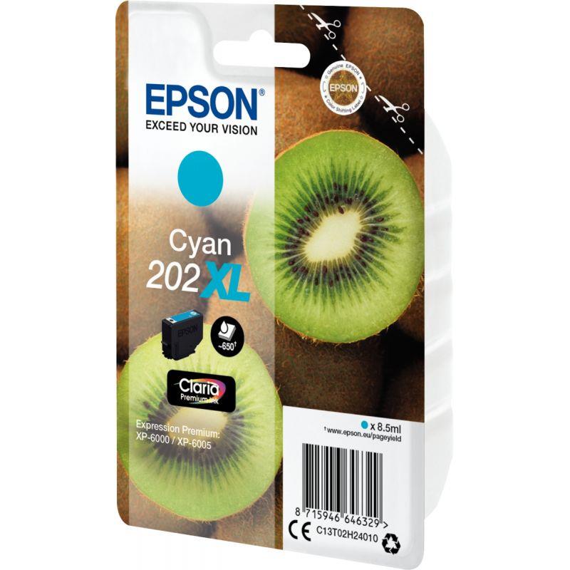 Image de  Epson KIWI / 202XL cartouche jet d''encre cyan haute capacité authentique (T02H240) 