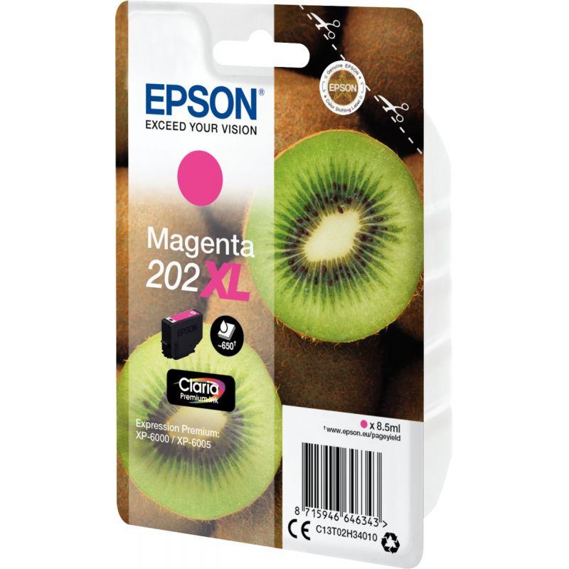 Image de  Epson KIWI / 202XL cartouche jet d''encre magenta haute capacité authentique (T02H340) 