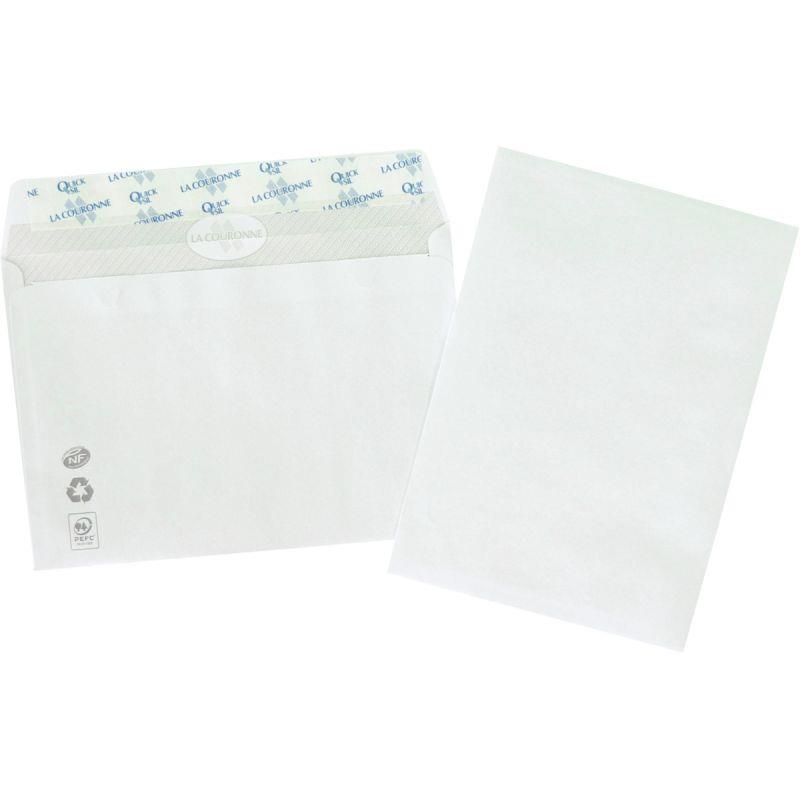 Image de  Paquet de 50 enveloppes blanches 114x162mm 80g bande siliconée 