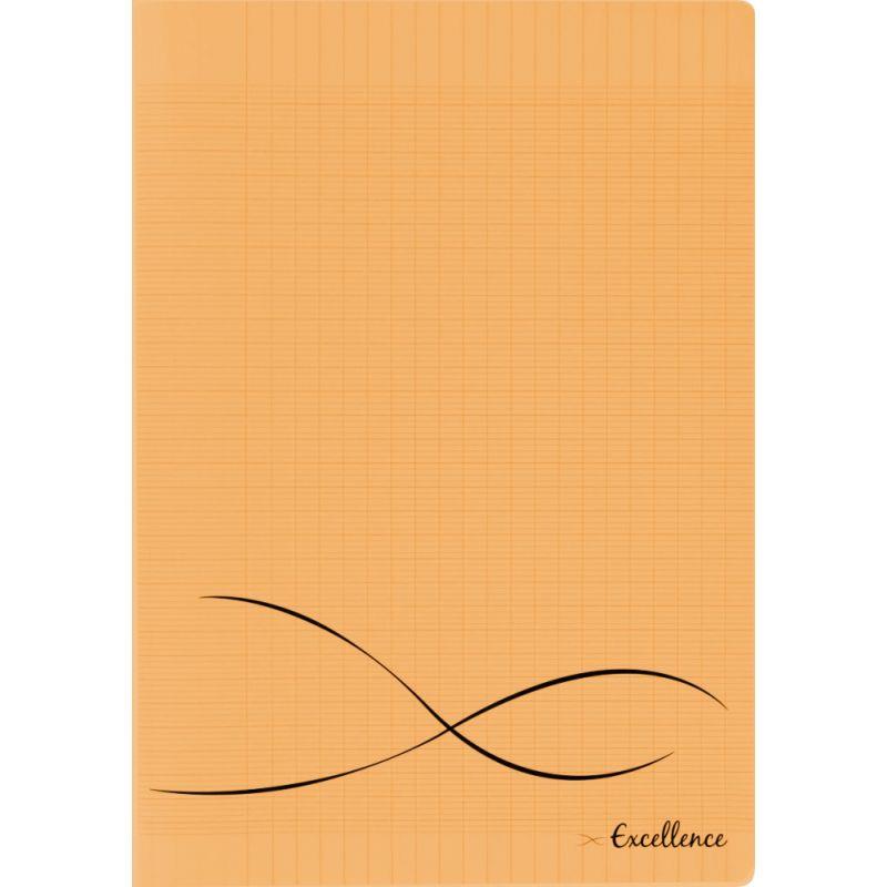 Image de  Piqûre 48 pages EXCELLENCE, format 17x22 cm, seyès 90g, couverture polypropylène orange 