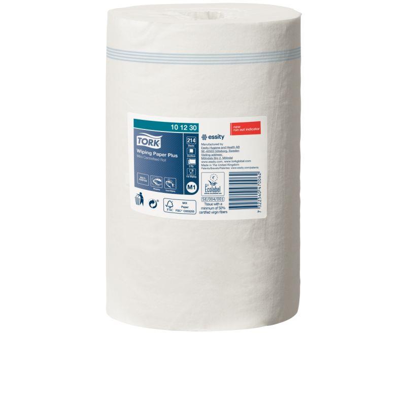 Image de  Carton de 12 mini-bobines essuie-tout M1 2 plis blanches 